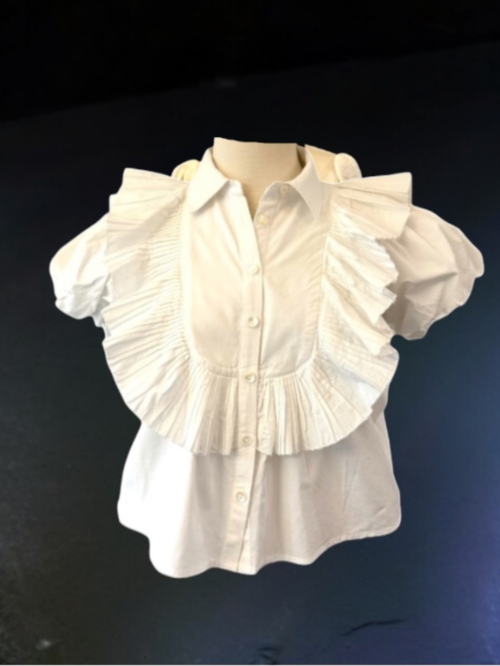 Love The Label White Button Front Top